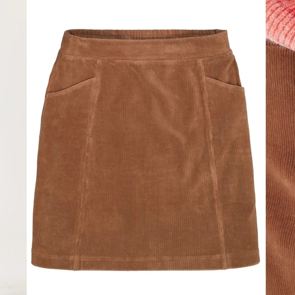 Garcia Cord Honey Brown Front Pocket Mini Skirt women size L - Picture 5 of 13